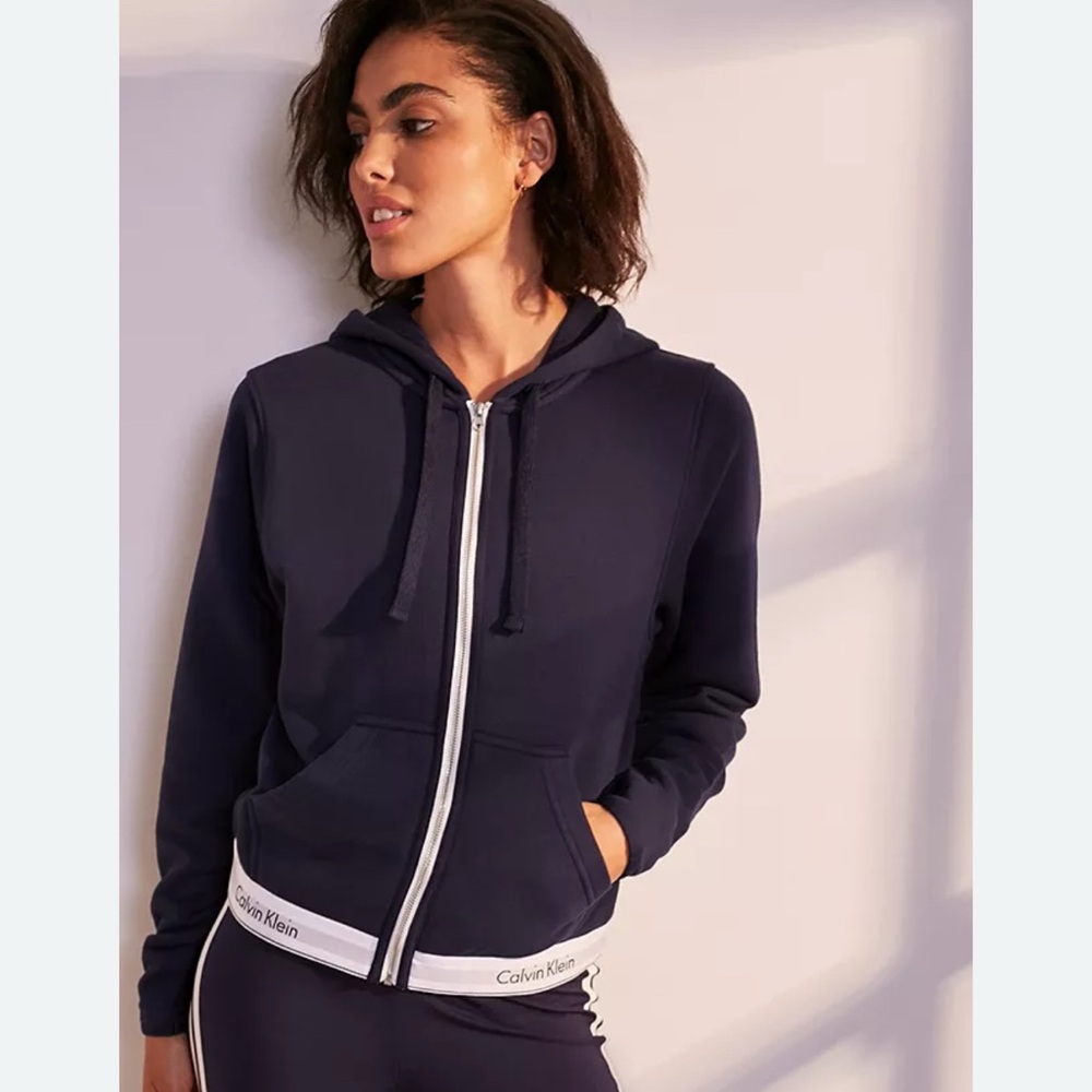 🖤 Calvin Klein UO Shoreline Women's Black Logo Hoodie - Picture 4 of 8